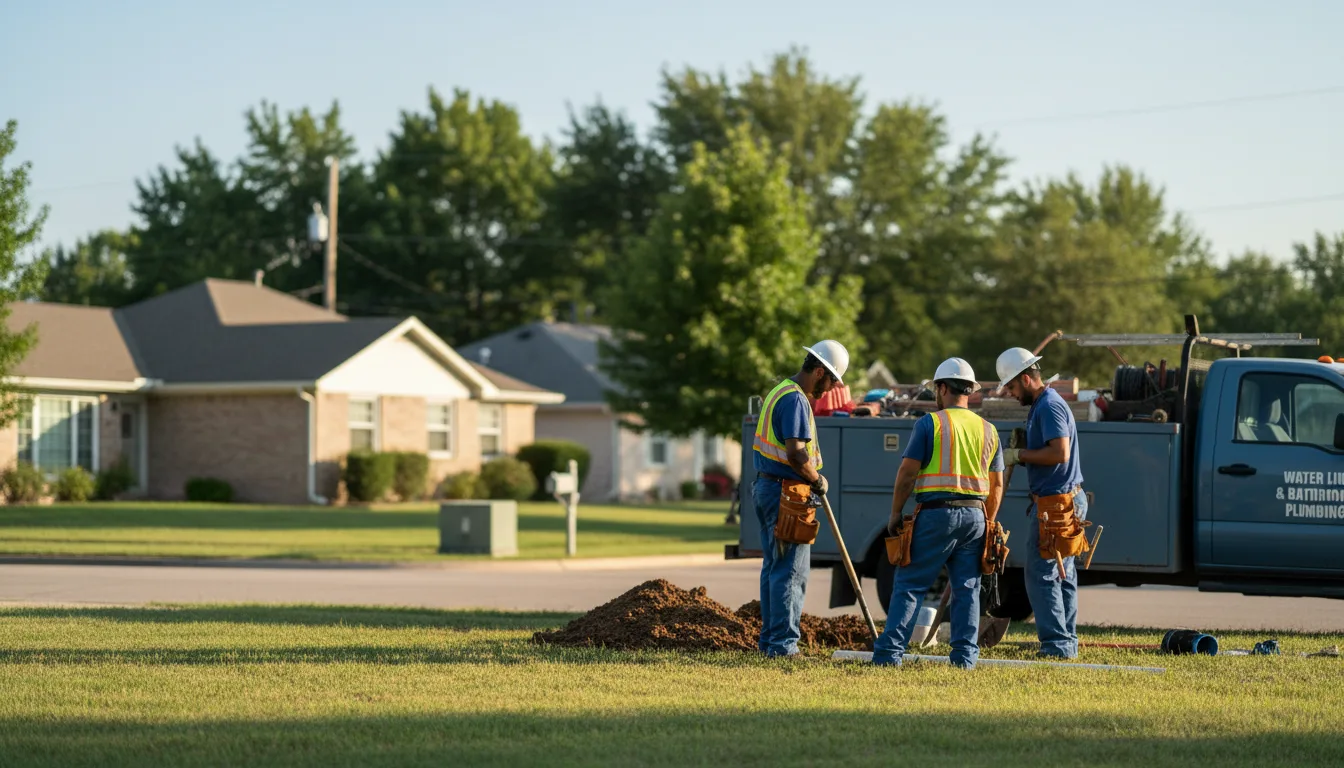 Residential water line and bathroom plumbing service in Knox, IN